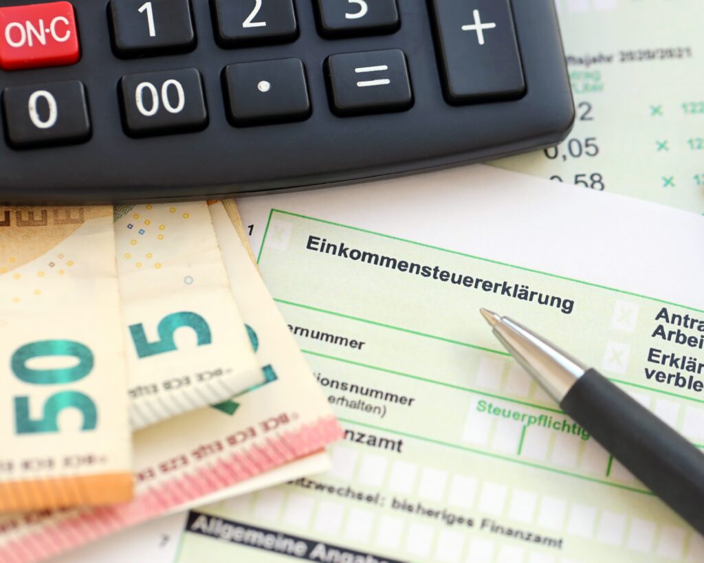 Formular zur Einkommensteuererklärung